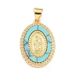 Brass Micro Pave Cubic Zirconia Pendants