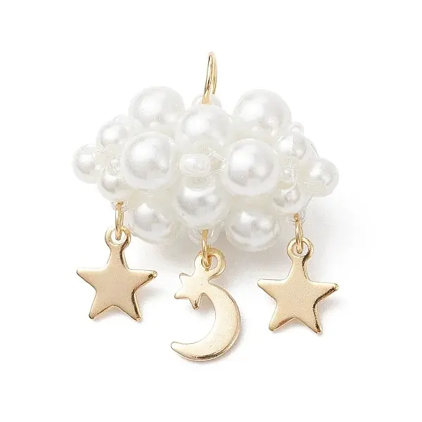 Pearlized Glass Pearl Beads Pendants