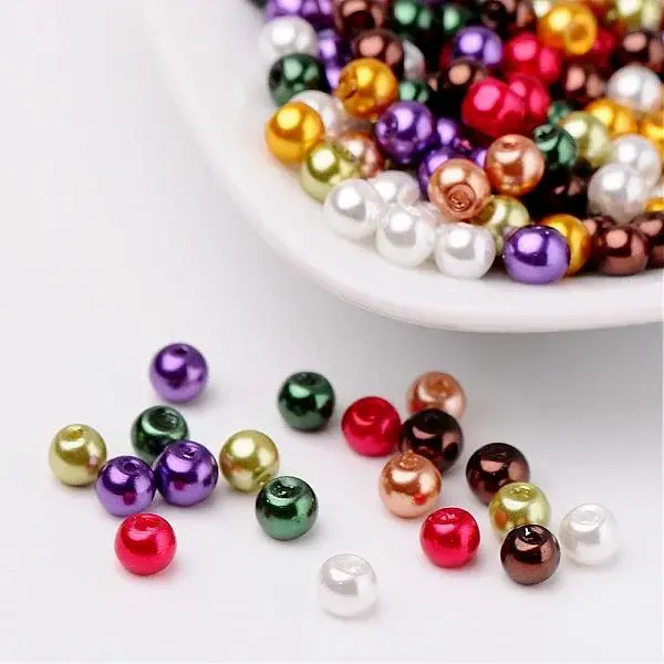 Luster Pearlized Glass Pearl Beads