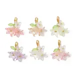 6Pcs Flower Butterfly Acrylic Pendant Decoration