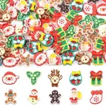 100Pcs 10 Styles Christmas Luminous Resin Cabochons