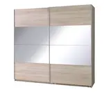 Šatní skříň Twister 2 Barva korpusu: Dub - sonoma, Rozměry: 225 cm, Dveře: Zrcadlo