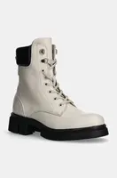 Kožené workery Tommy Hilfiger LACE-UP BIKER LEATHER