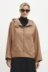 Bunda Answear.LAB dámská, béžová barva, přechodná, oversize
