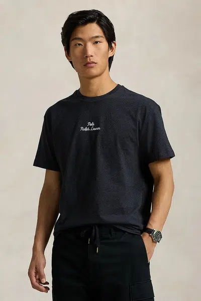 Bavlněné tričko Polo Ralph Lauren černá barva
