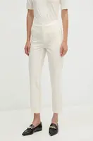 Kalhoty United Colors of Benetton dámské, béžová barva, fason cargo, high waist, 4OIGDF076