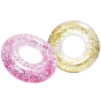 INTEX 56274NP Kruh plovací flitrový - Růžový