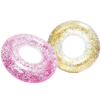 INTEX 56274NP Kruh plovací flitrový - Růžový