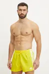 Plavkové šortky adidas 3S BLD SH 3IN žlutá barva, JD4235