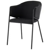 MID.YOU ŽIDLE S PODRUČKAMI, železo, plochá tkanina, černá