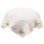 Středový ubrus s výšivkou KUŘÁTKA 85 x 85 cm