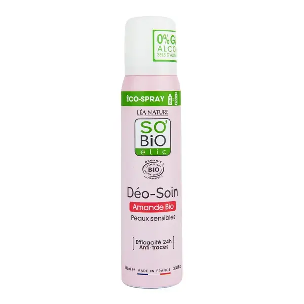 SO’BiO étic 24h Přírodní deodorant ECO sprej Mandle BIO 100 ml