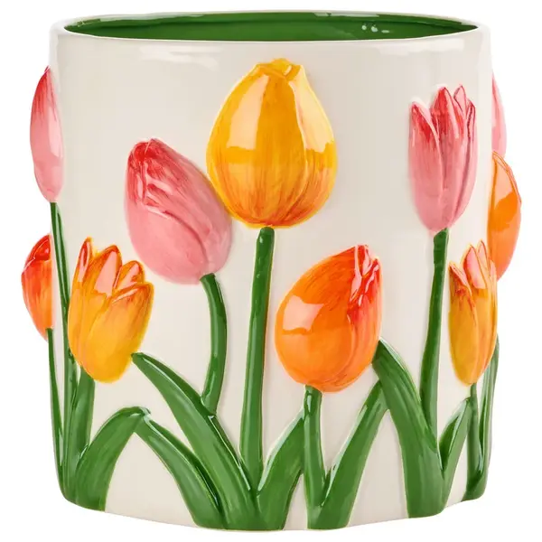 OBAL NA KVĚTINÁČ keramika, 19,2/18 cm