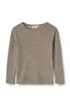 Wheat dětské tričko s dlouhým rukávem s přídavkem merino vlny