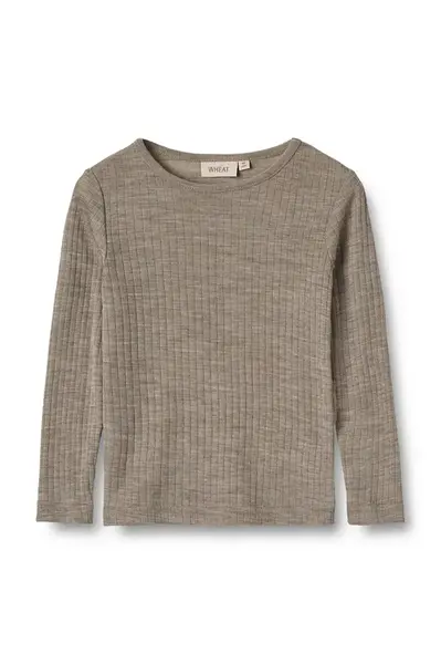 Wheat dětské tričko s dlouhým rukávem s přídavkem merino vlny