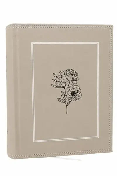 NKJV, Journal the Word Bible: Reflect, Journal or Create Art Next to Your Favorite Verses (Stone Leathersoft over board, Red Letter, Comfort Print) - 