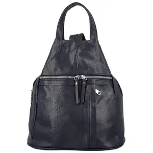 Stylový dámský koženkový batoh Narcisa, tmavě modrý