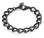 S'Agapõ Stylový černý náramek z oceli Ripple SRP60