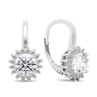 Brilio Silver Třpytivé stříbrné náušnice se zirkony EA423W