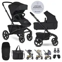 EASYWALKER SET XXL kočárek kombinovaný Jimmey Pepper Black s příslušenstvím