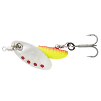 Savage gear třpytka grub spinners silver red yellow - #1 3,8 g