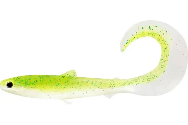 Westin gumová nástraha bullteez curltail sparkling chartreuse - 10 cm 6 g 2 ks