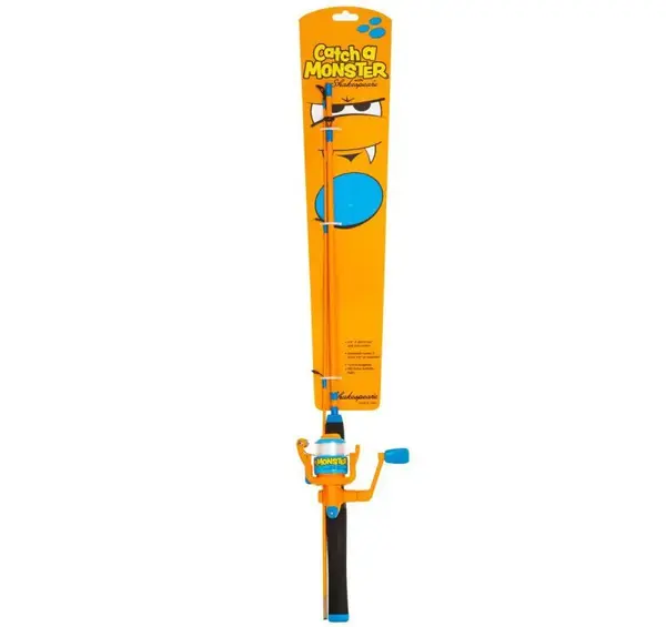 Shakespeare dětský set prut s navijákem a vlascem catch a monster orange spin set 1,40 m