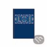 Notes Mini – Folk Ornament modrý (linajkovaný)