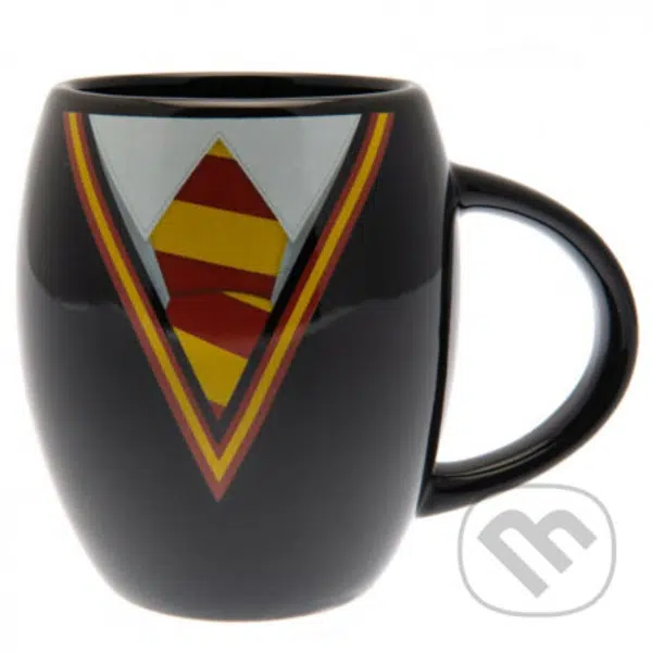 Čierny keramický oválny hrnček Harry Potter: Gryffindor Uniform