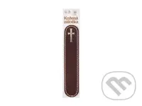 Obšitá záložka Kríž (hnedý semiš)