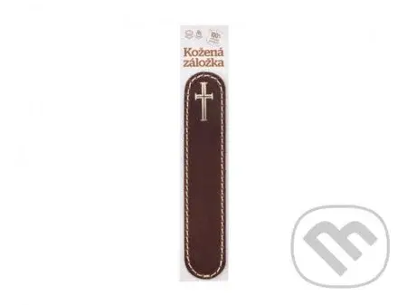 Obšitá záložka Kríž (hnedý semiš)