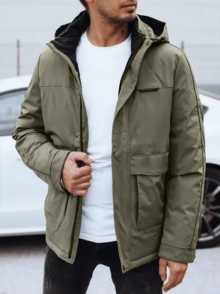 Pánská zimní bunda s odnímatelnou kapucí