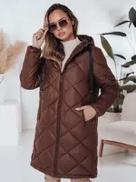 Dámská zimní bunda SNOWVIBE hnědá pikovaná