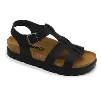 6300 Dámske zdravotné korkové sandále 39 - 25cm, čierna, 3,5 cm