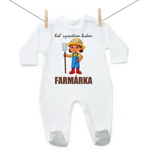 Boodyy Overal Keď vyrastiem budem farmárka 74 (6-9 mesiacov)