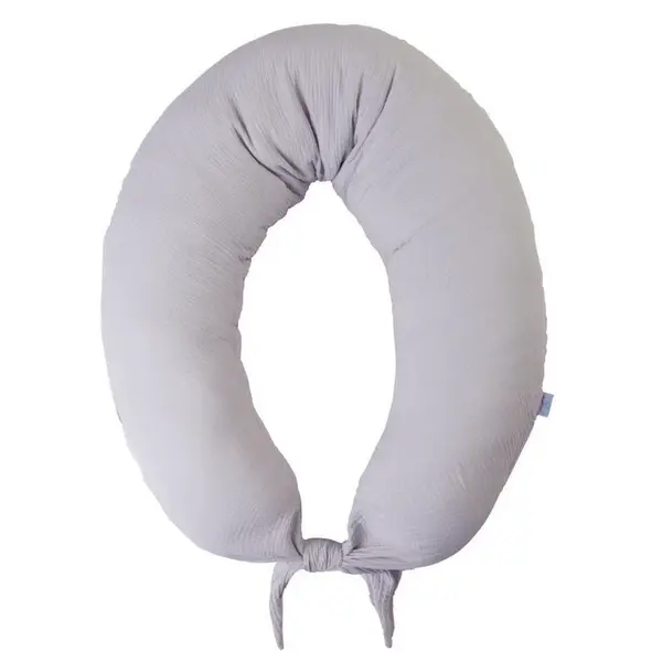 Vankúš na dojčenie mušelínový Moon Svetlo Šedá 260 cm