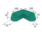 20 ks - Pěnový polyetylén Profil  U FIX 35-C (ROH 100x100)