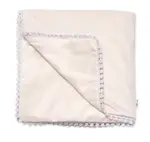 Detská deka Velvet - obojstranná s ozdobným lemovaním, 100 x 75 cm, béžová