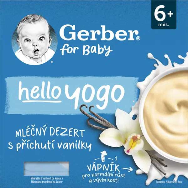 GERBER hello yogo mliečny dezert s príchuťou vanilky