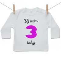 Boodyy Tričko s dlhým rukávom Už mám 3 roky Dievča 122 (6-7 rokov)