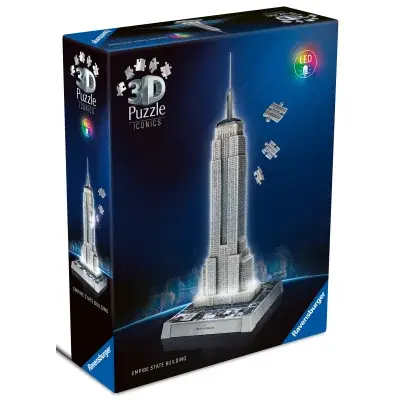 Puzzle 3D Iconics: Empire State Building Noční edice