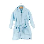 XKKO BIO Bavlnený župan Organic - Grey Stars, 6-12m, modrý