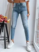 Dámske rifle s vysokým pásom MOVE ON Farba modrá DSTREET