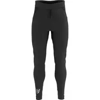 Compressport HYBRID SEAMLESS HURRICANE PANTS Pánské větruodolné běžecké kalhoty, černá, velikost