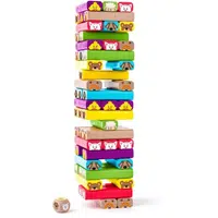 WOODY TOWER &quot;SAMMY&quot; WITH ANIMALS Společenská hra, mix, velikost