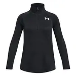 Under Armour TECH GRAPHIC 1/2 ZIP Dívčí tričko s dlouhým rukávem, černá, velikost L