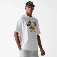 New Era LA LAKERS NBA PALM TREE Pánské triko, bílá, velikost