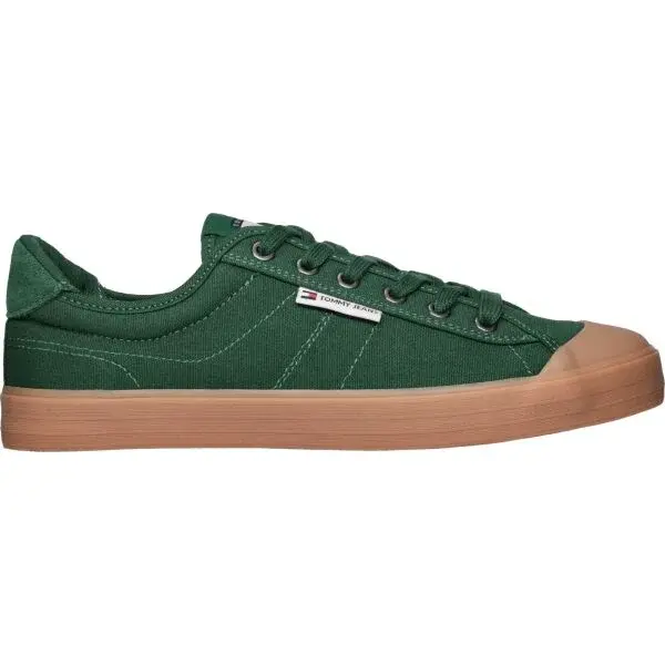 Tommy Hilfiger TJM VULCANIZED BUMPERCANVAS Pánské tenisky, tmavě zelená, velikost