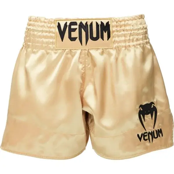 Venum CLASSIC MUAY THAI SHORTS Kraťasy na thajský box, zlatá, velikost XXL