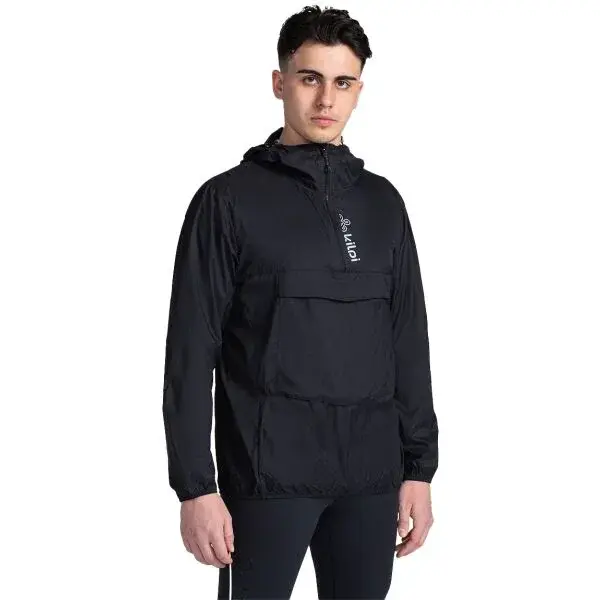 KILPI ANORI Pánská lehká anorak bunda, černá, velikost XXXL